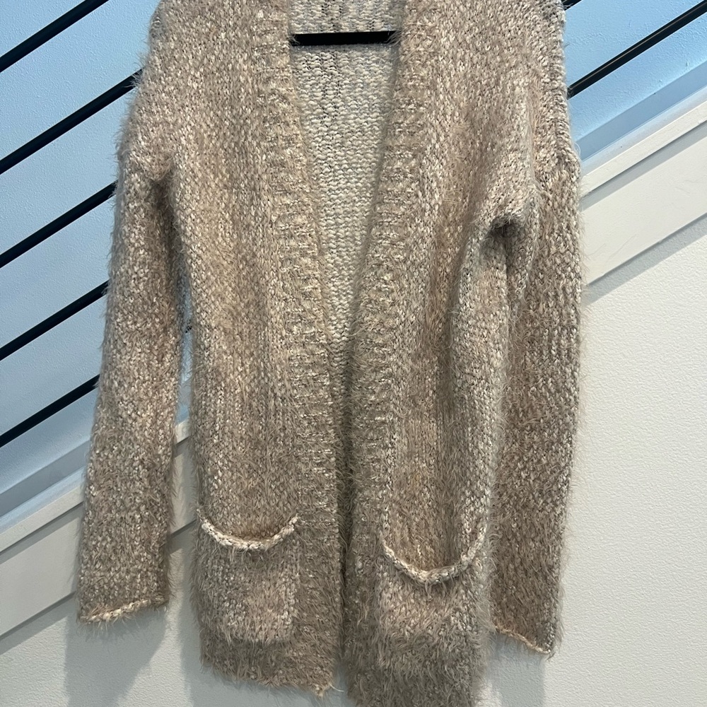 Express Beige Women's Cardigan Sweater